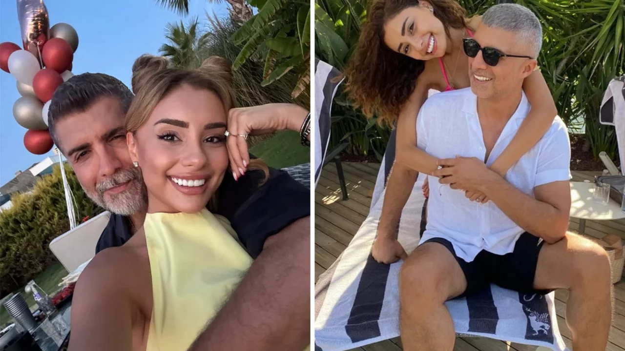 &Ouml;zcan Deniz'den eşi Samar Dadgar'a romantik jest! Kamera karşısındaki hareketi dikkat &ccedil;ekti