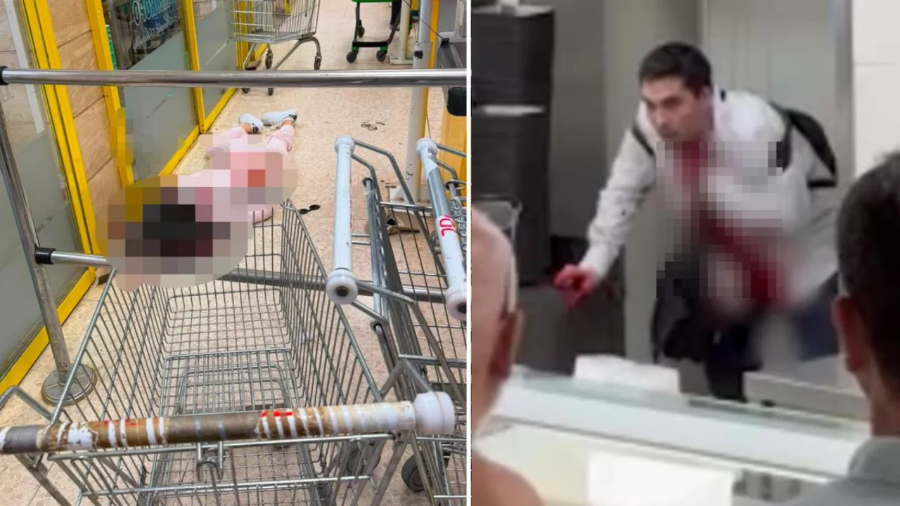 Y&uuml;reğiniz kaldırmayacaksa sakın izlemeyin: Markette dehşet anları