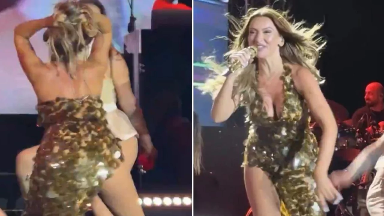 Hadise'nin Kuşadası konserinde g&ouml;rsel ş&ouml;len yaşandı
