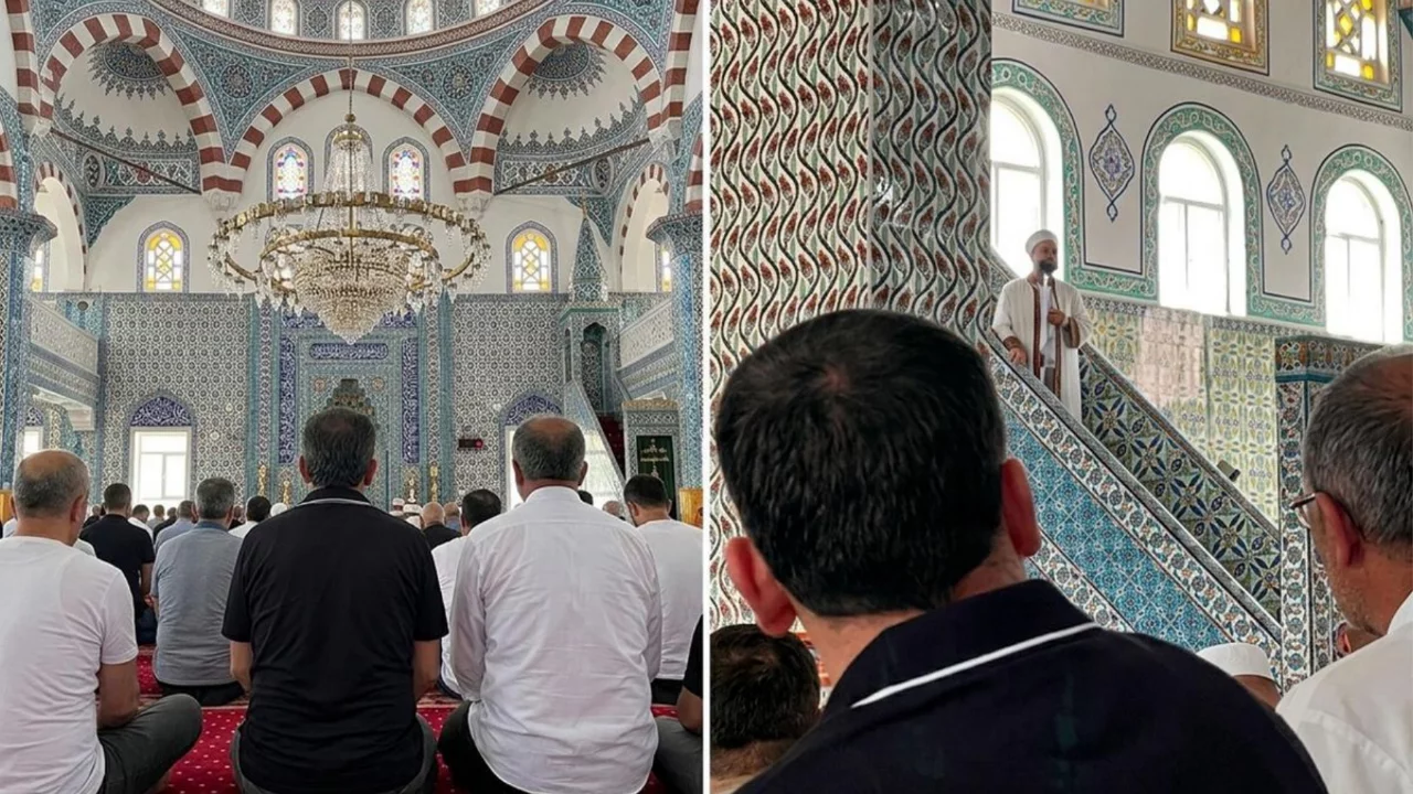 İmam hutbe okurken cemaatin yaptıklarıyla &ccedil;ileden &ccedil;ıktı!