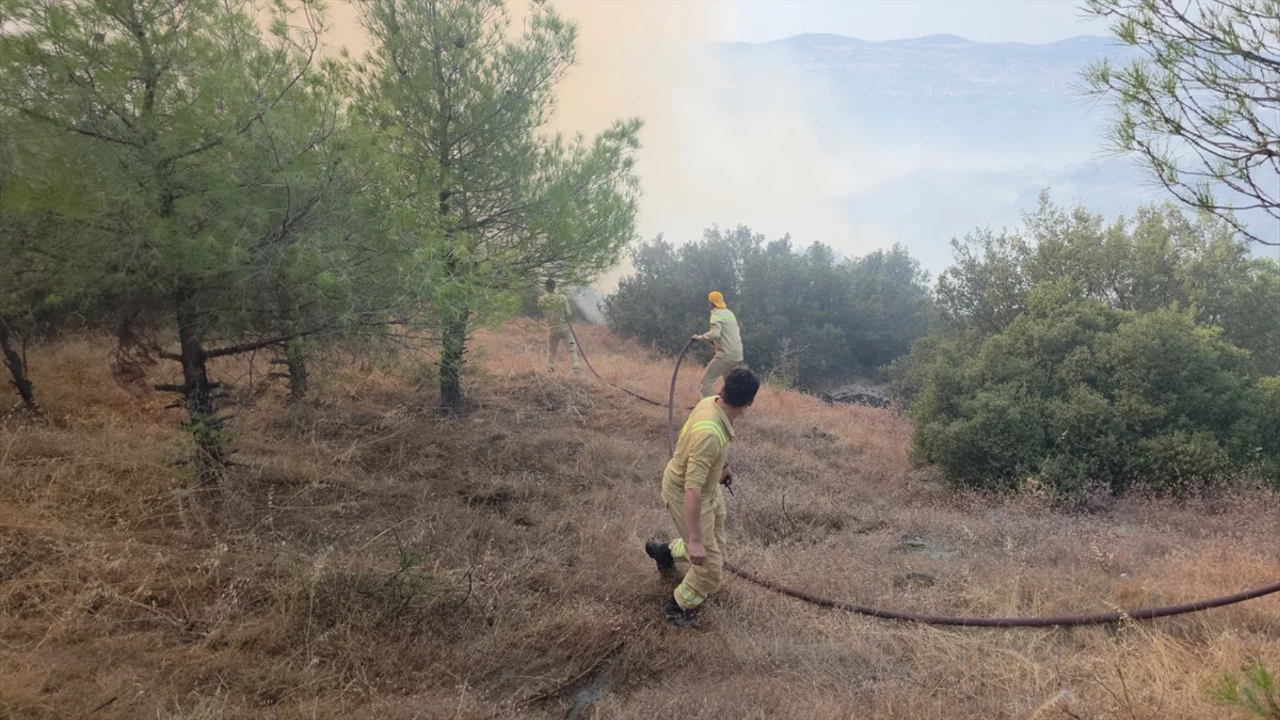 Manisa Kula'da orman yangını 8 saatlik m&uuml;dahaleyle kontrol altında