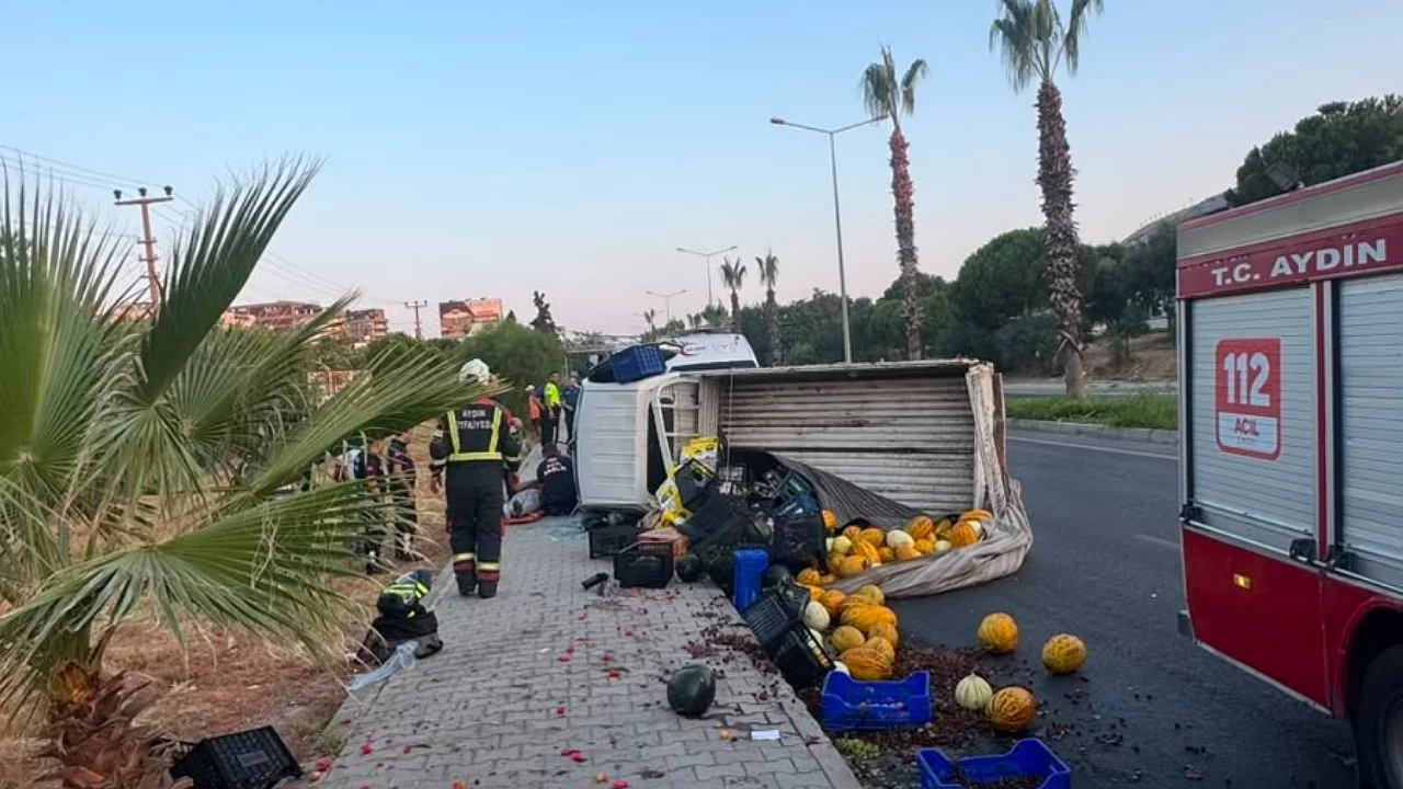 İtfaiye ekipleri genç sürücüyü camdan çıkardı