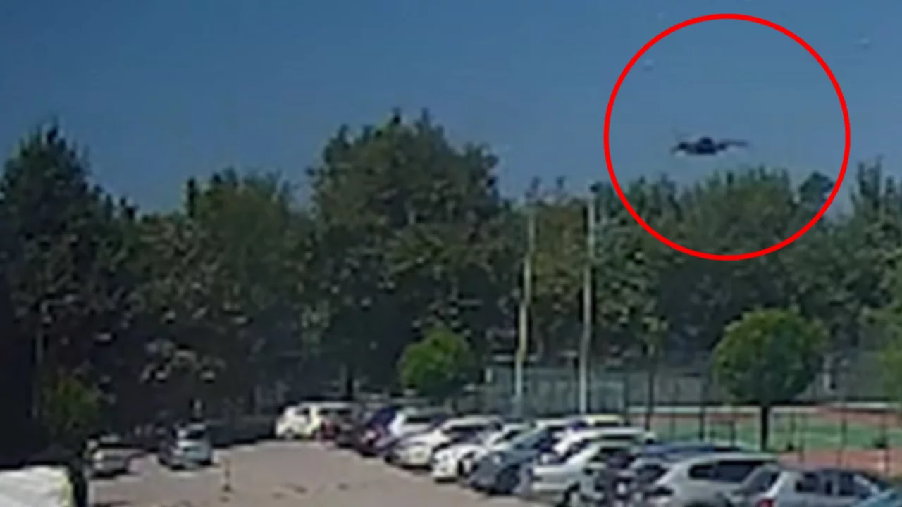 F-16 uçağının düşme anı kamerada!