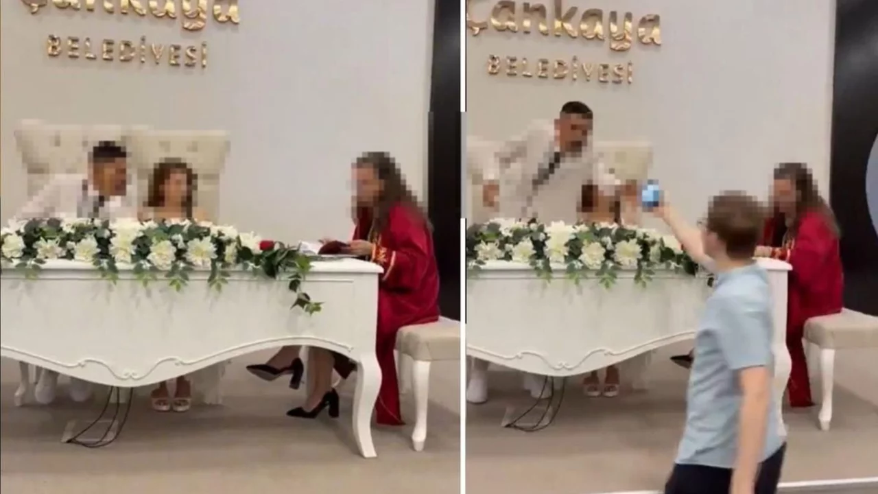 Damat, nikah t&ouml;reninde başına gelebilecek en b&uuml;y&uuml;k talihsizliği yaşadı!