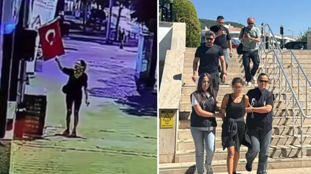 Ters kelep&ccedil;e ile alındı! İşte bayrağımızı yakan o şahsın savunması!