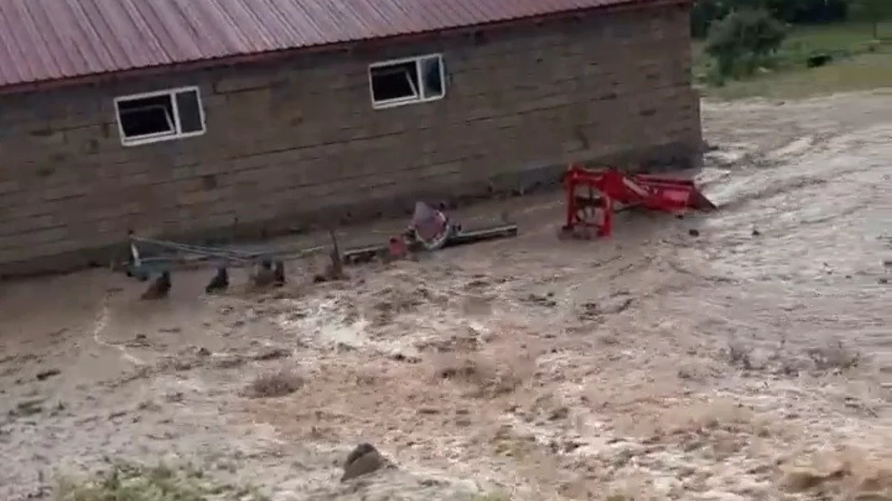 Sağanak sonrası mahalleyi su bastı!