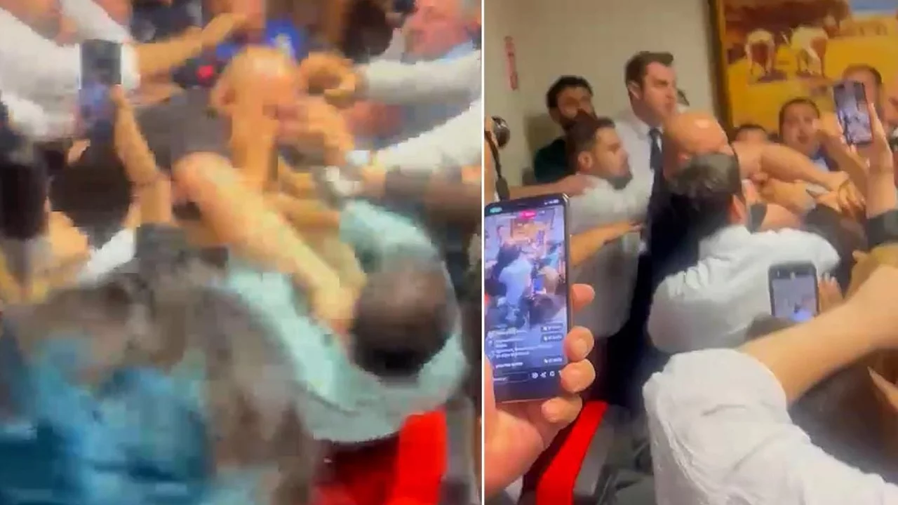 Başkan vekili se&ccedil;ilirken tekme ve yumruklar havada u&ccedil;uştu!