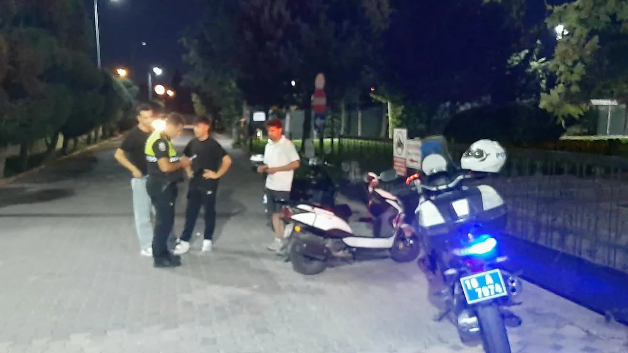 Bursa'da motosiklet denetimi: 20 sürücüye 250 bin TL ceza