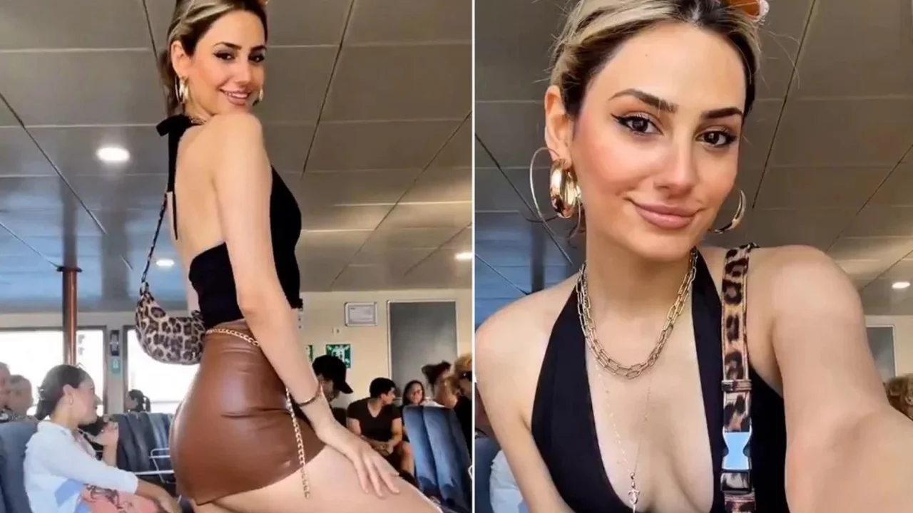 Vapurda Fit-Check yaptı, Yolcuların bakışları kameraya yansıdı