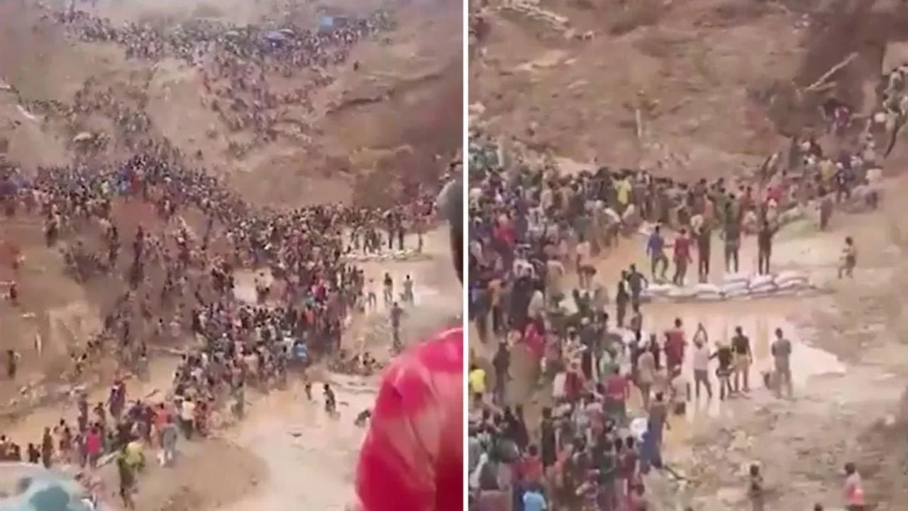 Doğanın acıması yok! Toprağın onlarca insanı diri diri yuttuğu anlar kamerada