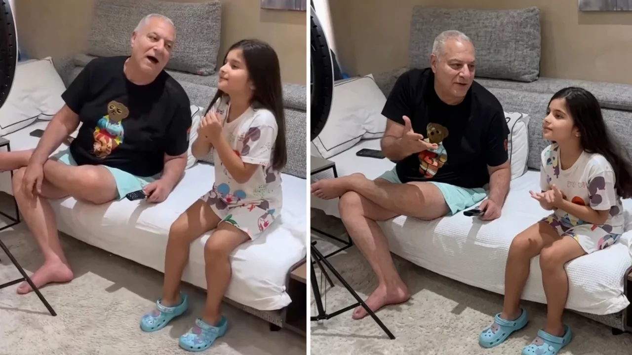 Mehmet Ali Erbil ve torunu Elisa'nın neşeli anları gündem oldu! "Kum Gibi" eşliğinde keyif
