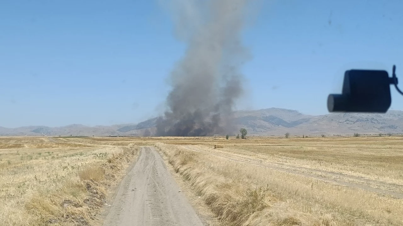Yangında 100 dekar tarım arazisi zarar gördü