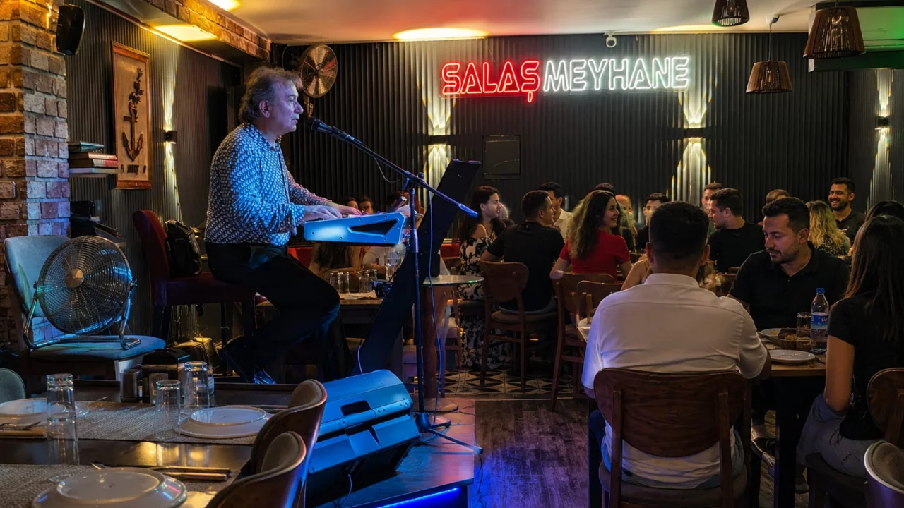 Ersan Tekin'den Salaş Meyhane'de m&uuml;zik ş&ouml;leni: Bursa'da cuma gecesi b&ouml;yle ge&ccedil;ti