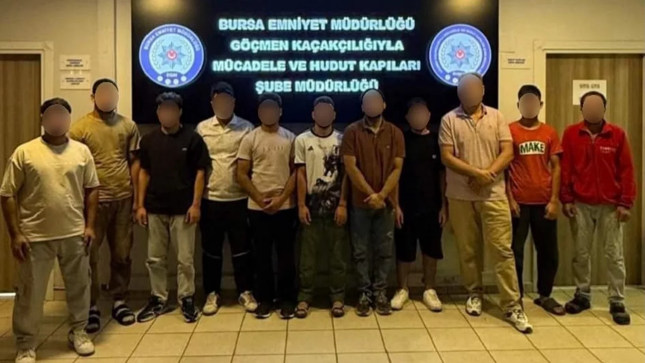 Bursa'da g&ouml;&ccedil;men iş&ccedil;i operasyonu! 11 kişi yakalandı
