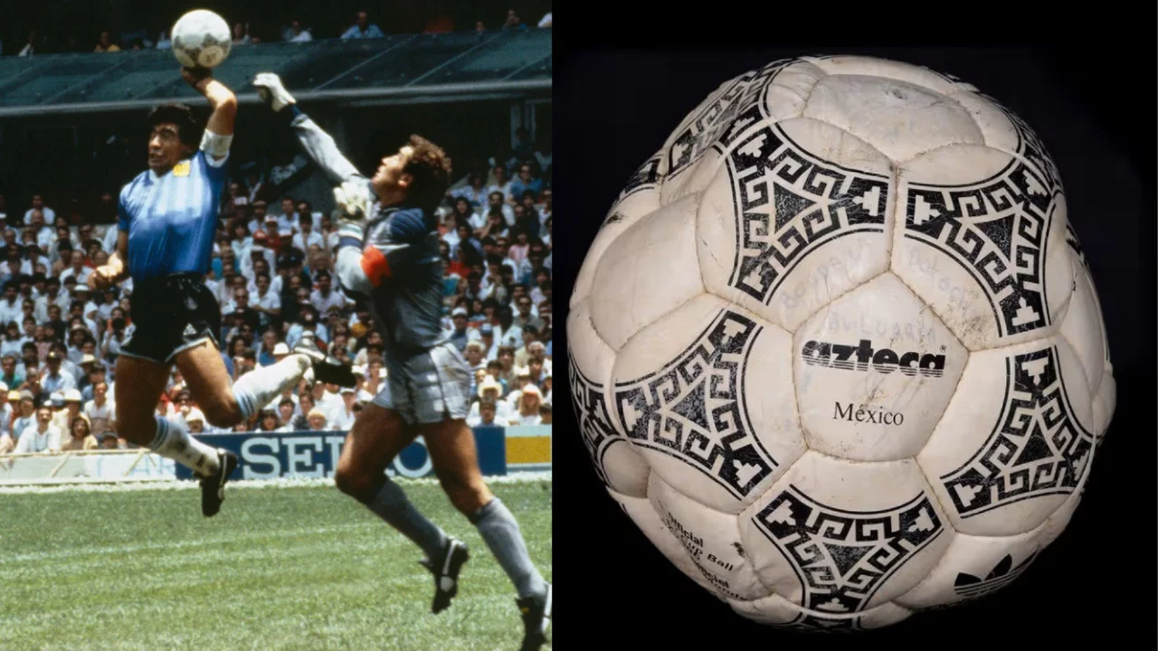 Maradona'nın "Tanrı'nın eli" gol&uuml;nde kullandığı top rekor fiyata satıldı!