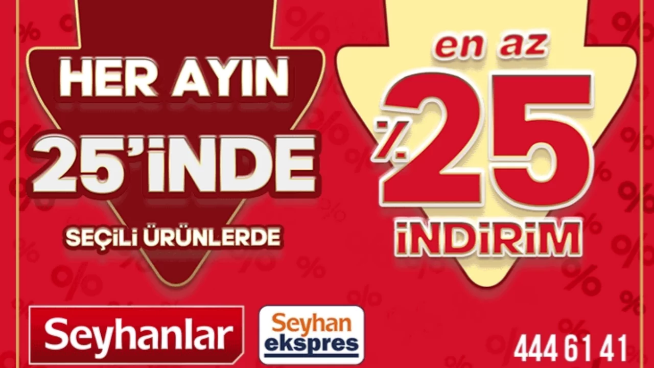 Her ayın 25'inde y&uuml;zde 25 indirim Bursalılar i&ccedil;in Seyhanlar'da...