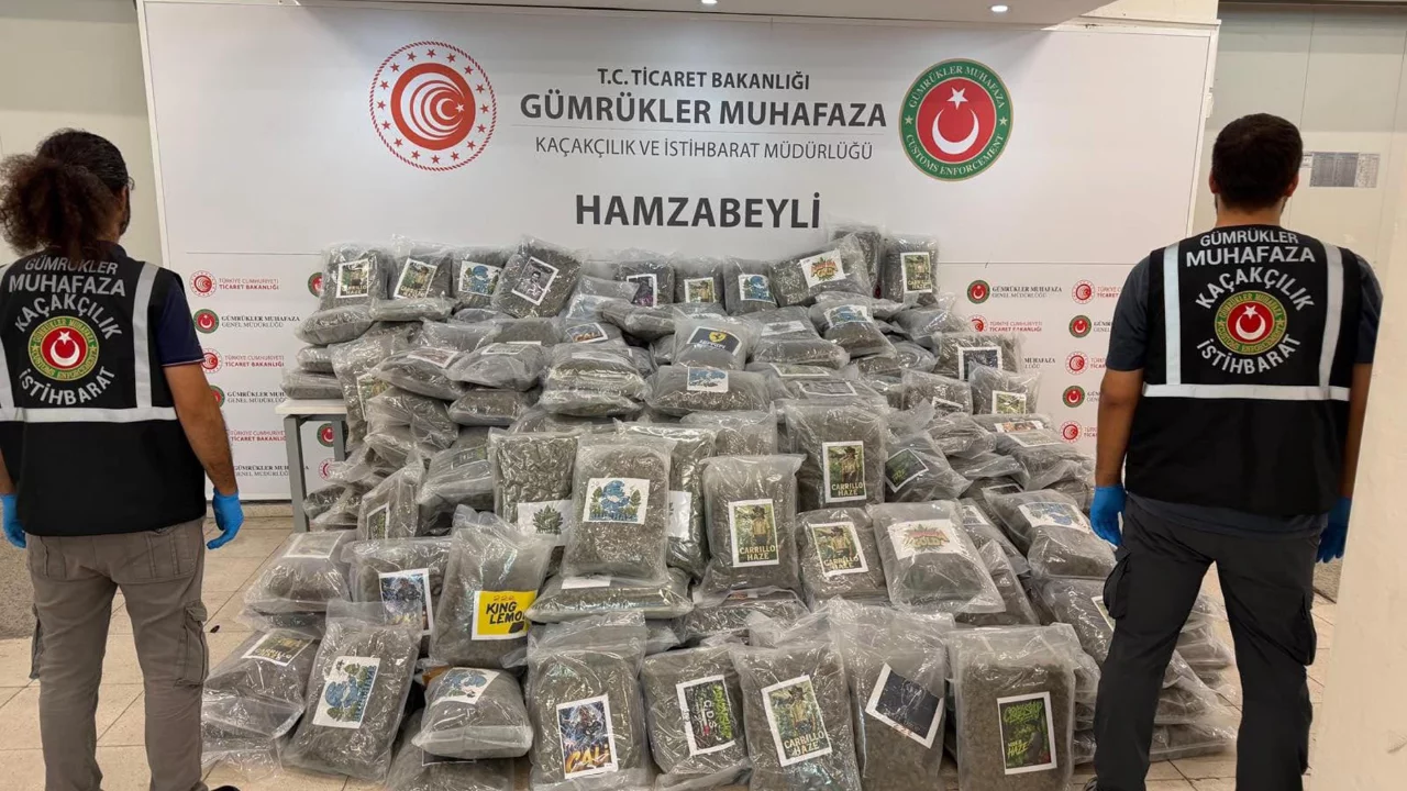 Hamzabeyli Sınır Kapısı'nda tırdan 287 kilo esrar &ccedil;ıktı!