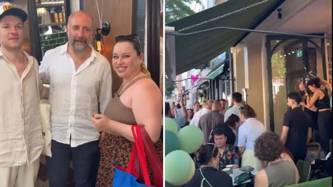 Halit Ergen&ccedil; oyunculuktan sonra ticarete de el attı! Londra'daki b&ouml;rek&ccedil;isinin &ouml;n&uuml;nde kuyruk oluştu
