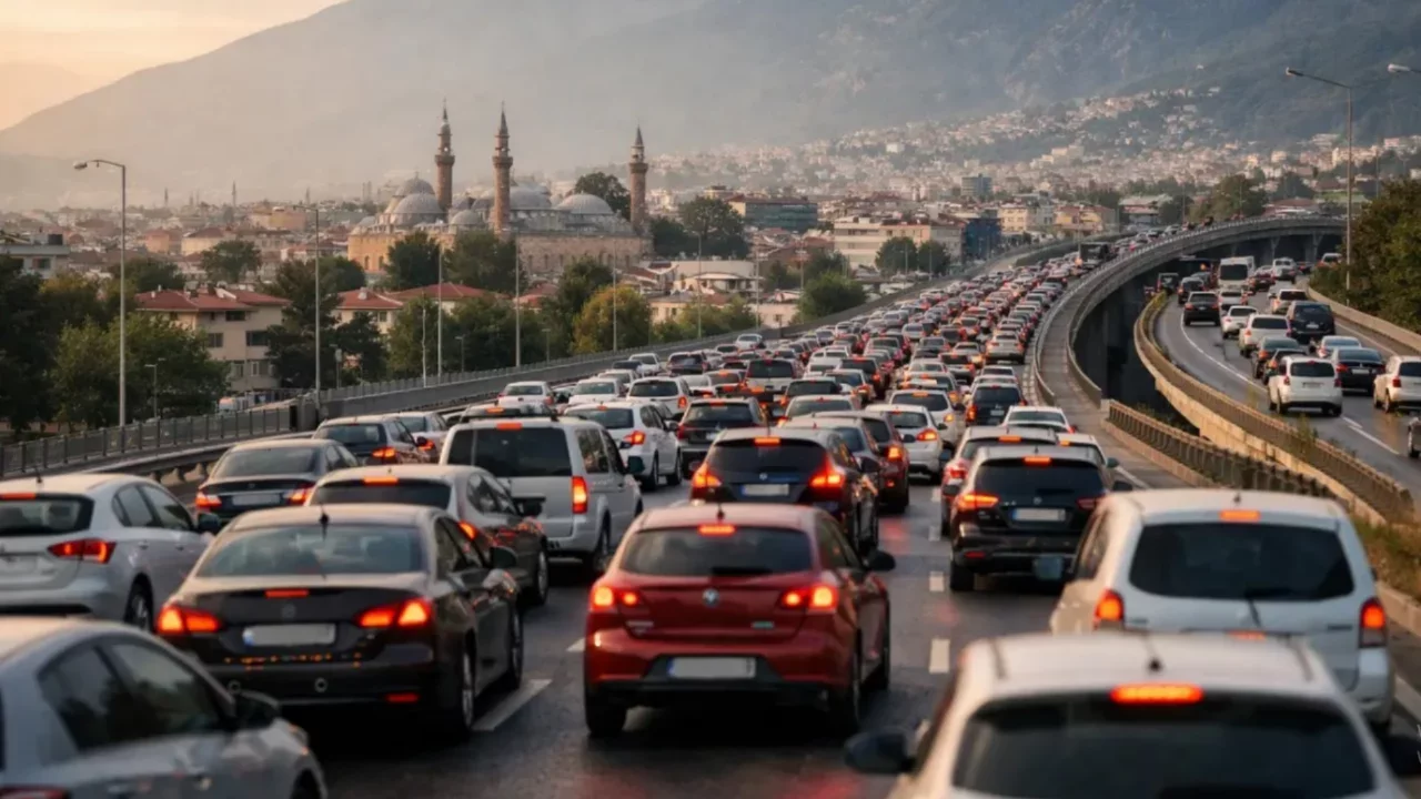 Bursa'da sabah işe gidenler dikkat! Trafiğin en &ccedil;ok sıkıştığı 10 g&uuml;zergah...
