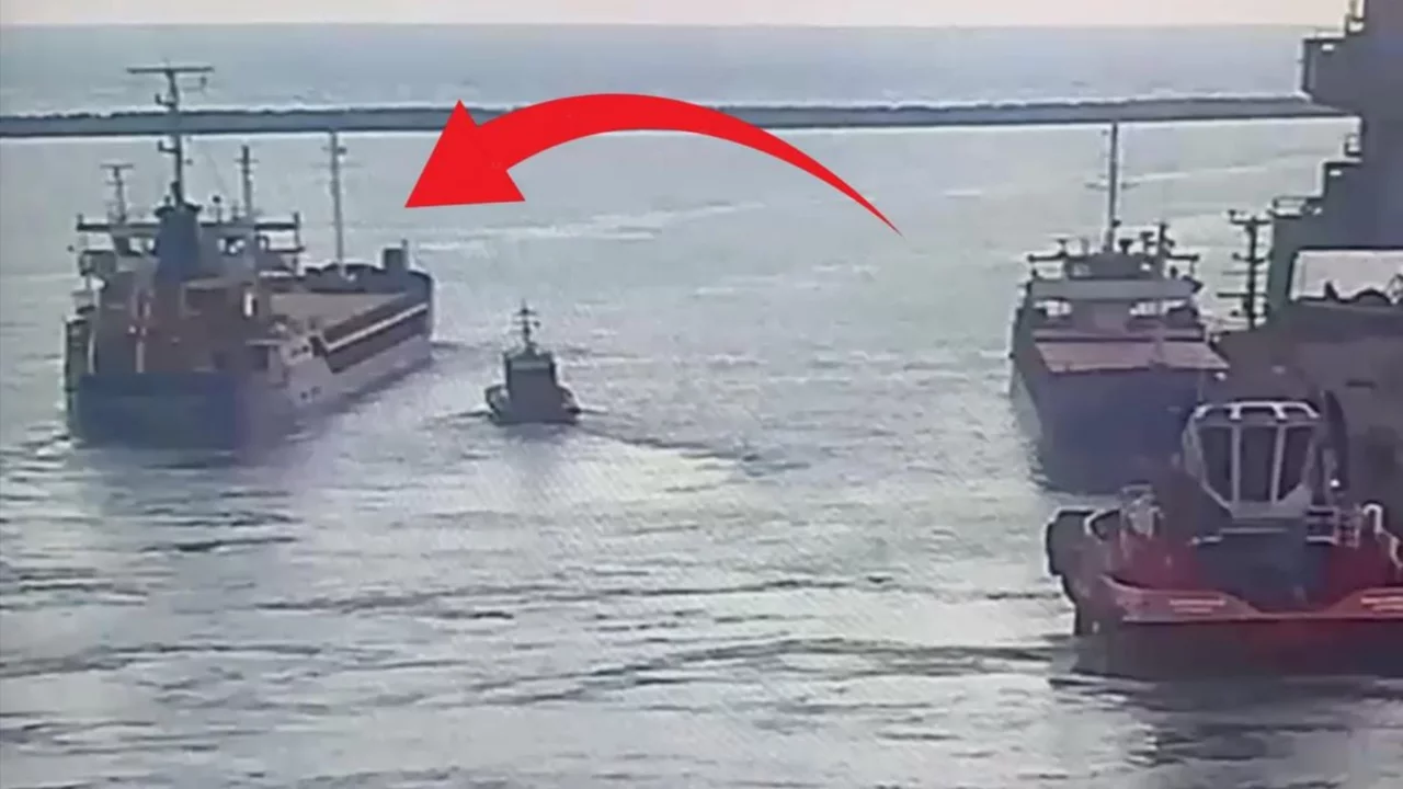 Marmara'da batan geminin limandan ayrıldığı anlar ortaya çıktı!