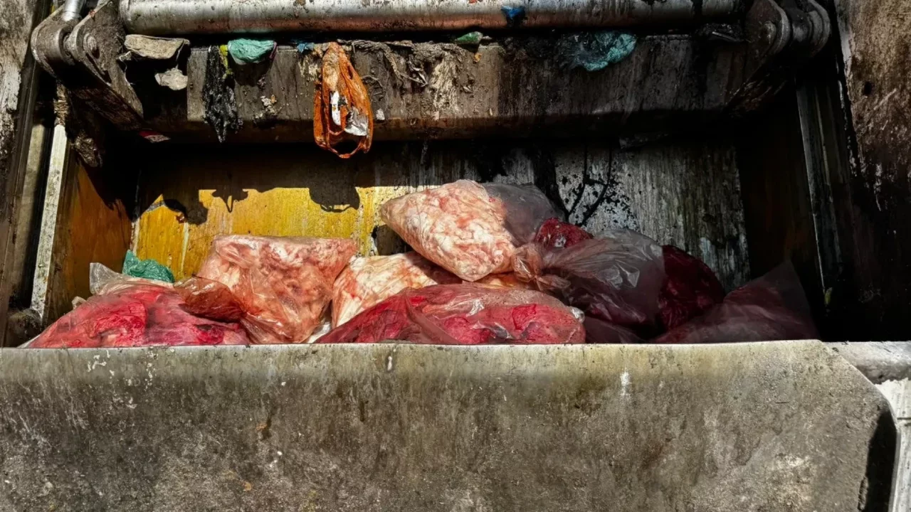 Mide bulandıran g&ouml;r&uuml;nt&uuml;ler: Tam 500 kilo ciğer ve et &uuml;r&uuml;n&uuml; imha edildi