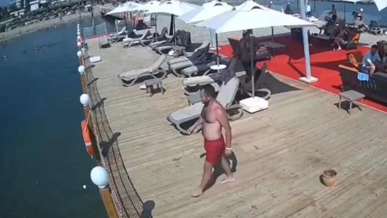 Tatil için geldi, hayatını kaybetti! Uyarı levhasının yanında feci atlayış kamerada