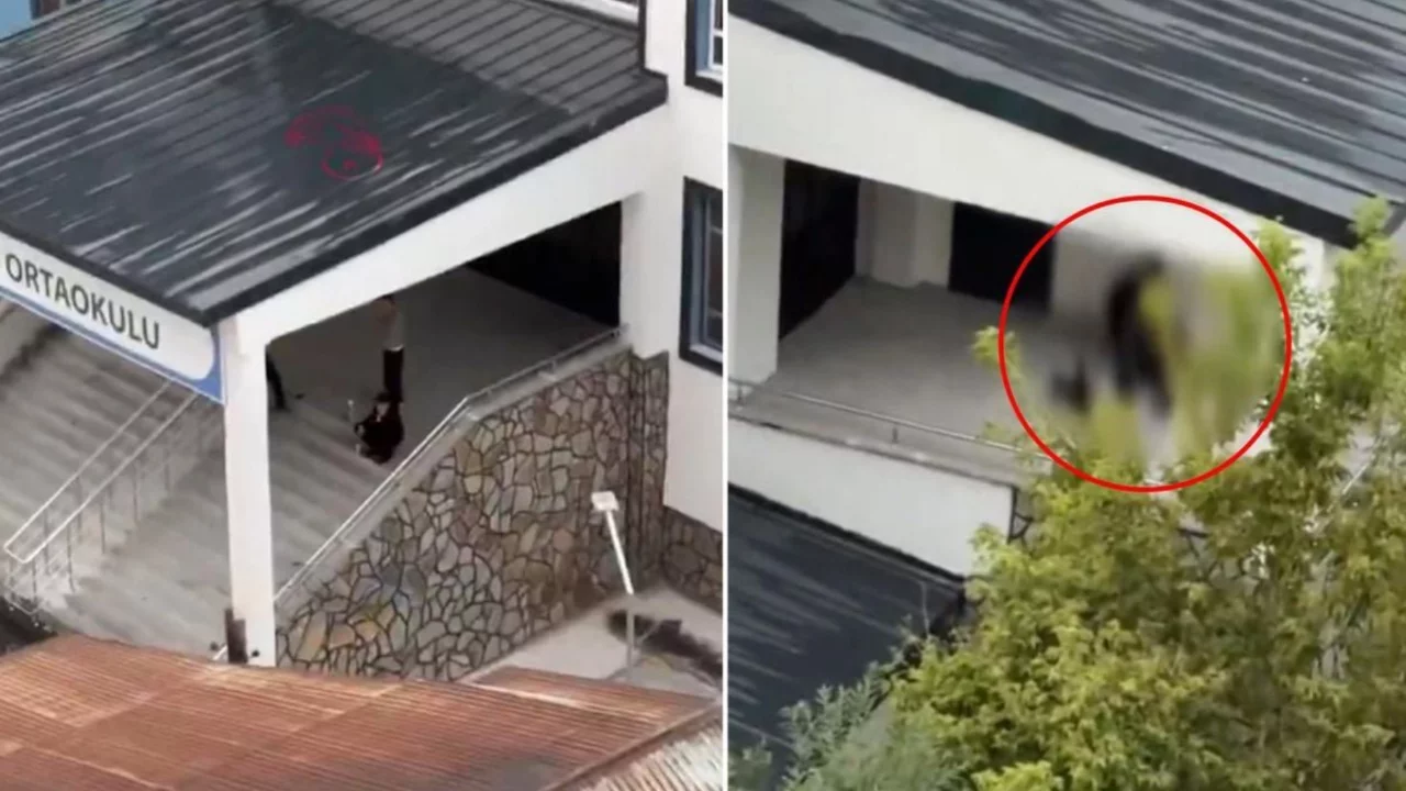 Okulun yanı başında skandal g&ouml;r&uuml;nt&uuml;! Kimseye aldırış etmediler