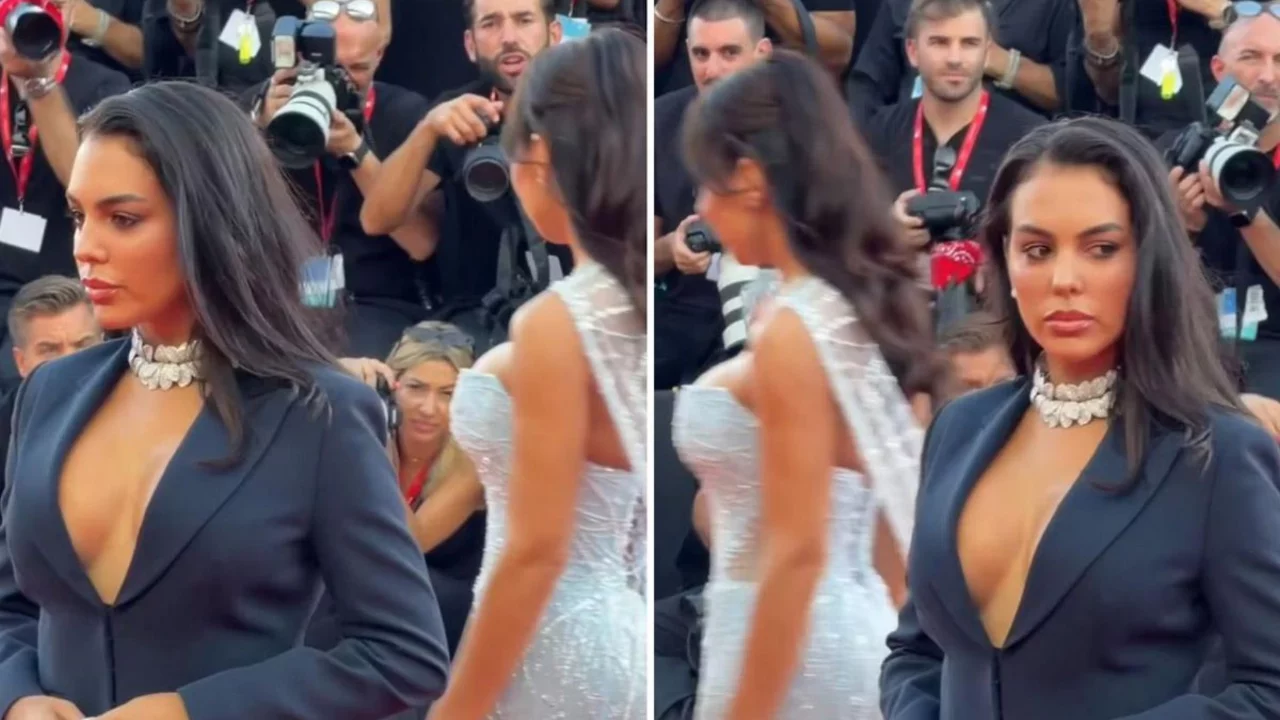Ronaldo'nun eşini g&ouml;r&uuml;nt&uuml;lemek i&ccedil;in yarıştılar! Fotoğraf&ccedil;ıların tavrı tepki &ccedil;ekti
