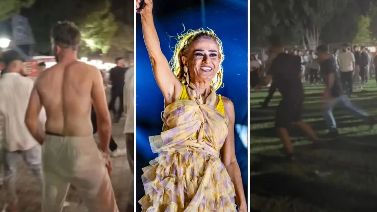 Yıldız Tilbe'nin İzmir konserinde beklenmedik anlar! Kalabalığın ortasında kavga &ccedil;ıktı