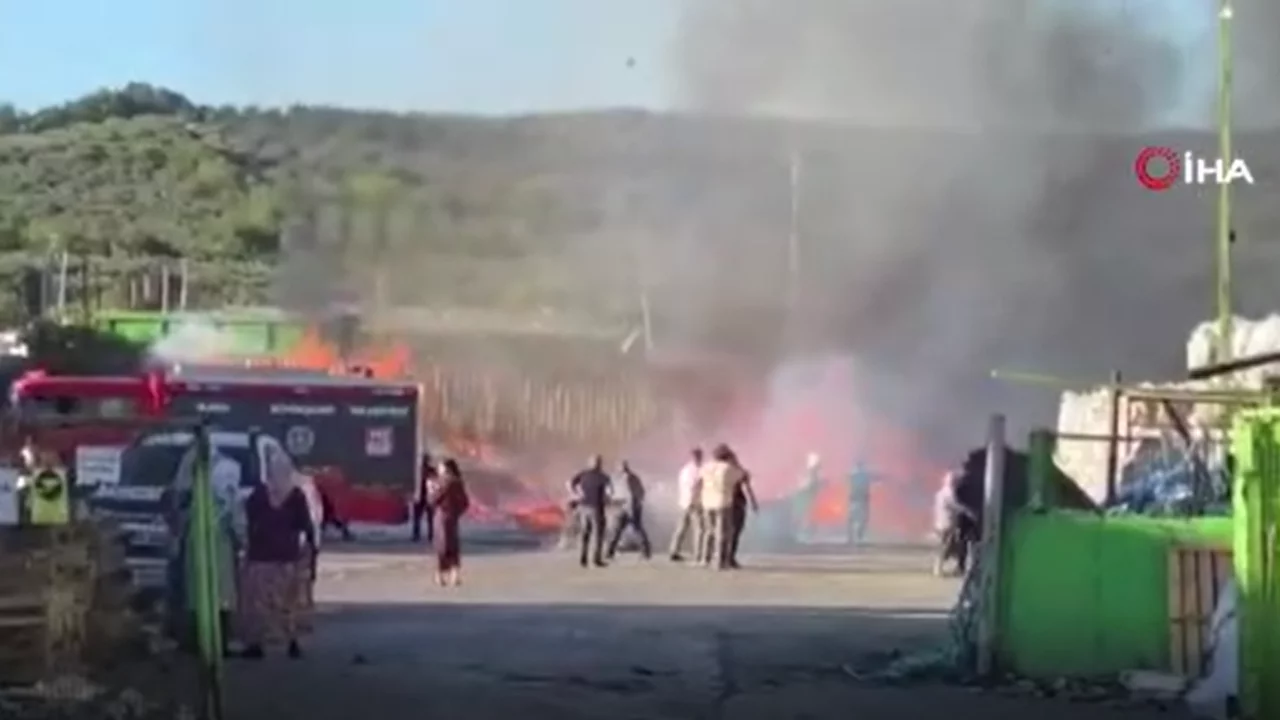 Bursa'da geri d&ouml;n&uuml;ş&uuml;m tesisinde yangın!