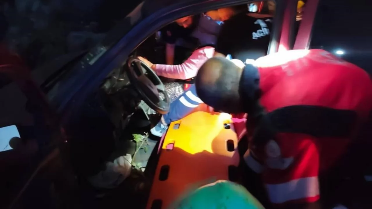 Hatay'da otomobil ormanlık alana u&ccedil;tu: 4 kişi yaralandı