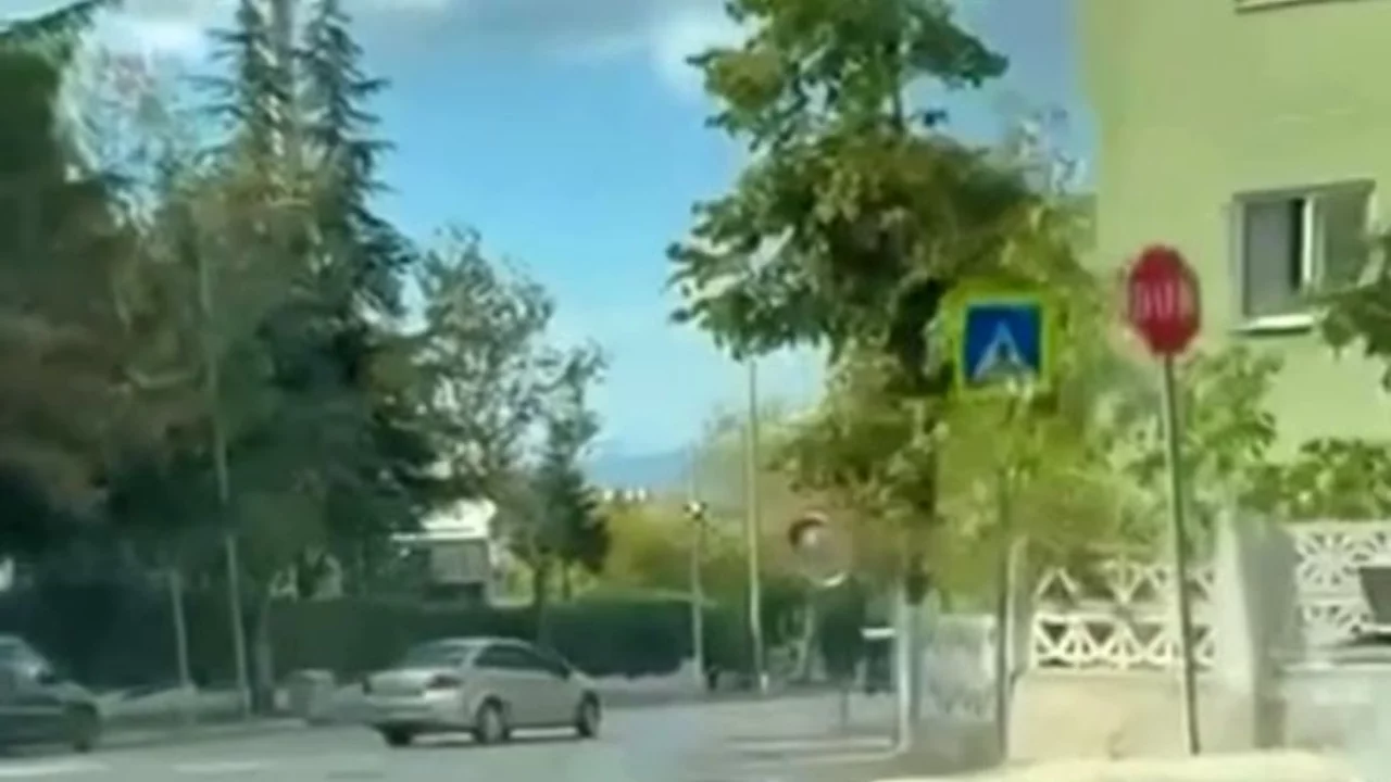 Bursa'da caddeyi piste çevirdi!