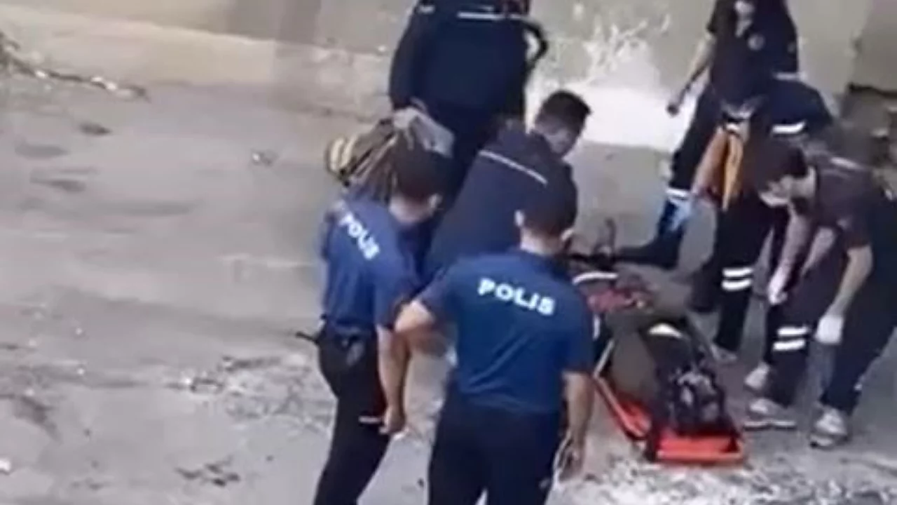 Polisten ka&ccedil;an kadın dereye atladı, ayağını kırarak hastanelik oldu