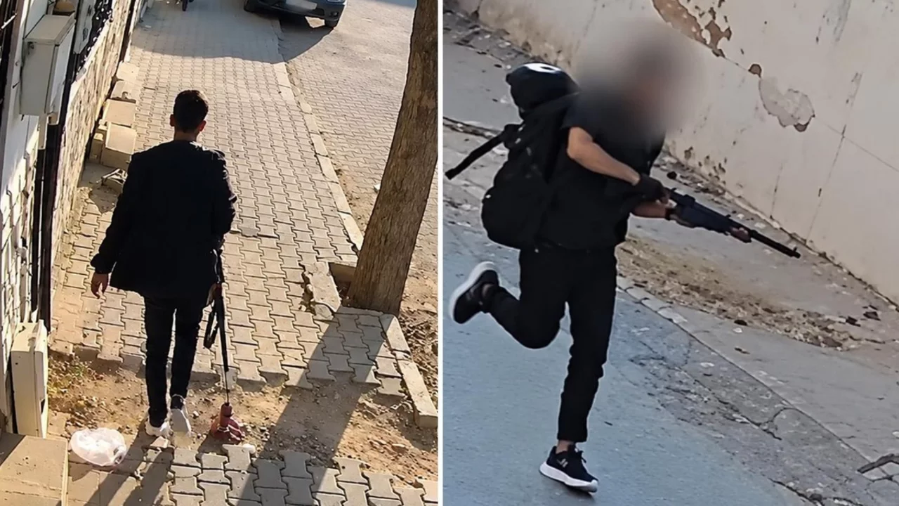 Manisa'daki okul saldırısında yeni g&ouml;r&uuml;nt&uuml;! Elinde silahla b&ouml;yle ka&ccedil;mış...