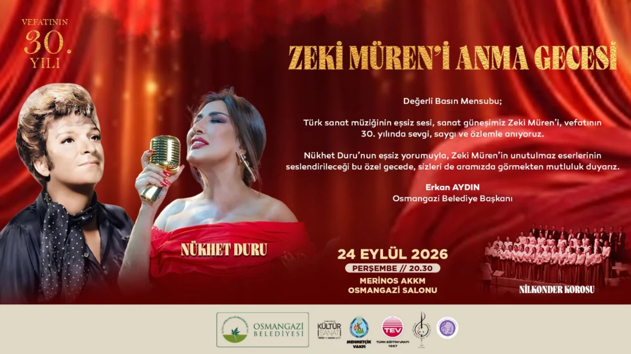 Şarkılar Osmangazi'de Zeki M&uuml;ren İ&ccedil;in S&ouml;ylenecek