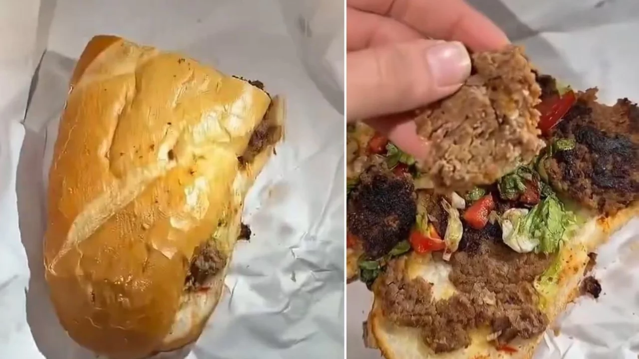 K&ouml;fte ekmek siparişinde şoke eden iddia! İ&ccedil;ini a&ccedil;ıp g&ouml;sterdi