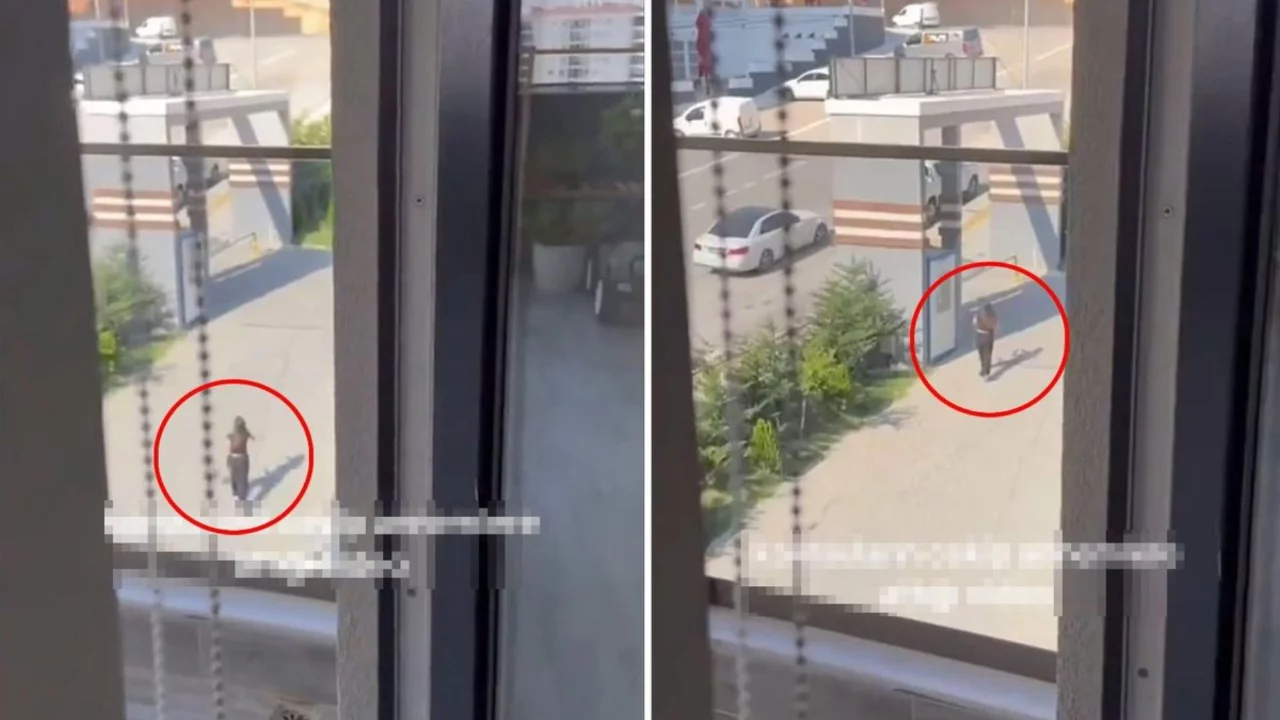 Tartışma yaratan g&ouml;r&uuml;nt&uuml;! Komşunun kızını gizlice kayda alıp...