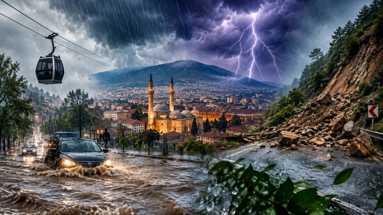 Bursa'da 17 il&ccedil;eye birden uyarı! Asıl tehlike yağmur değil