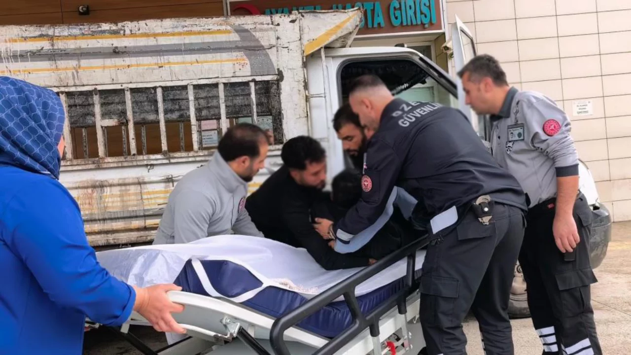 Bursa'da korkutan kaza! Kamyonetin üzerinden düştü