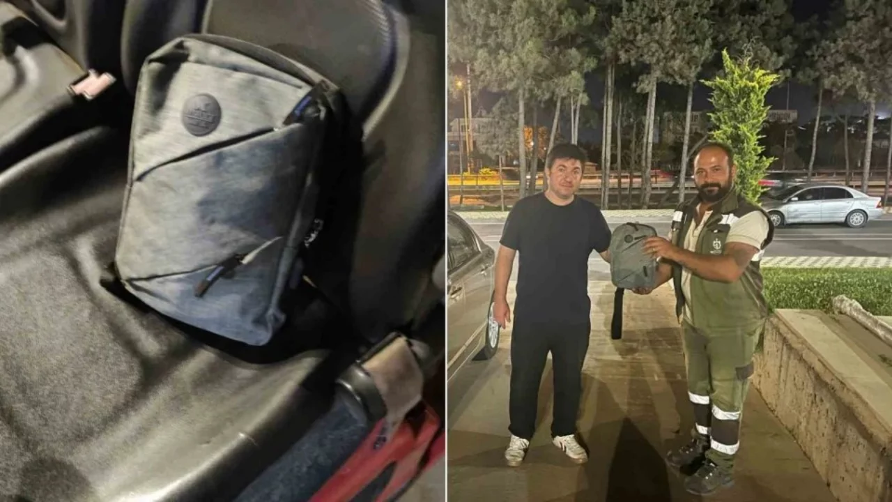 Parkta unutuldu, i&ccedil;inden servet &ccedil;ıktı!