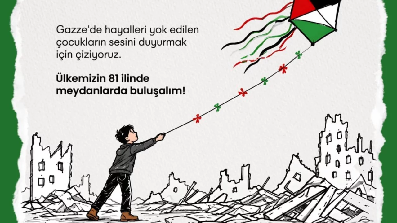 Bursa'da Gazze'deki &ccedil;ocuklar i&ccedil;in anlamlı etkinlik! Kalemler bu kez umut i&ccedil;in tutulacak