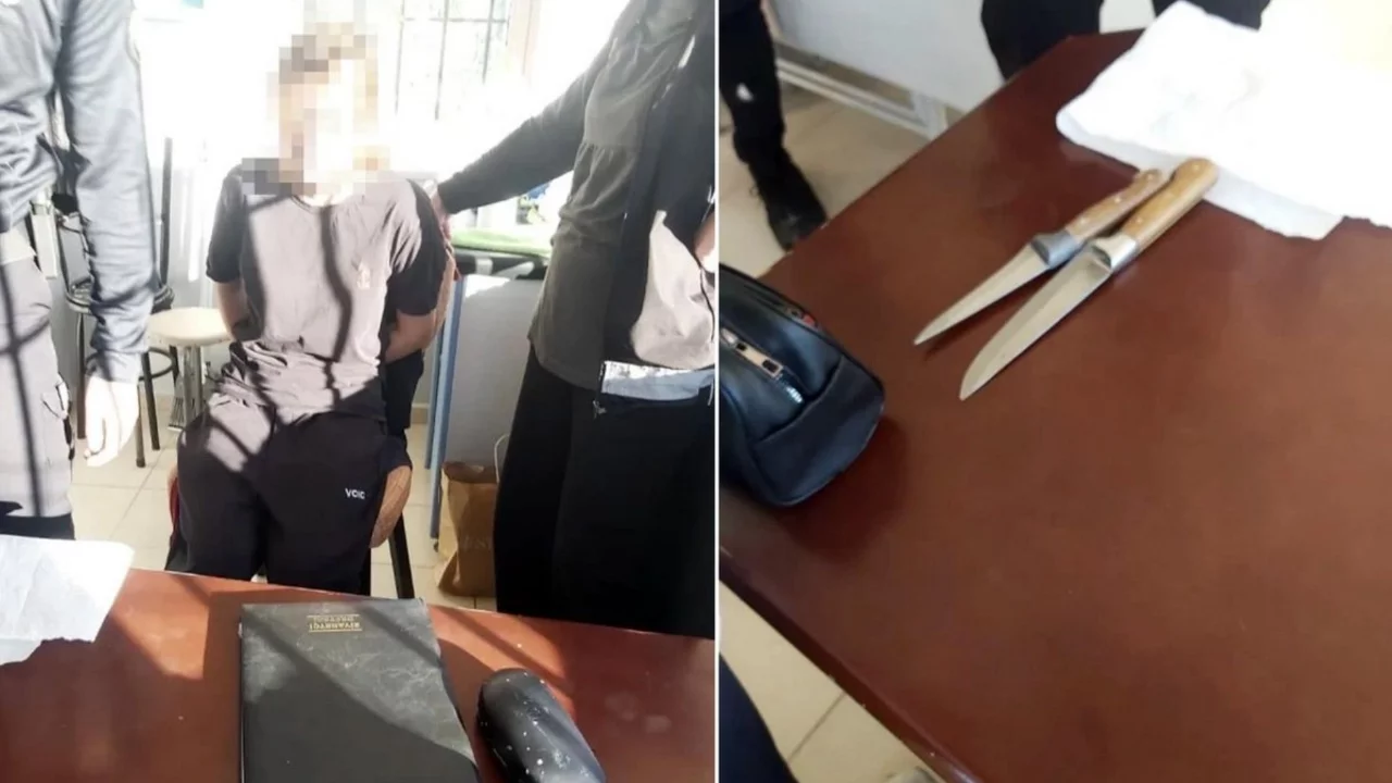 İşte ortaokulda dehşet sa&ccedil;an &ouml;ğrencinin g&ouml;zaltına alındığı anlar