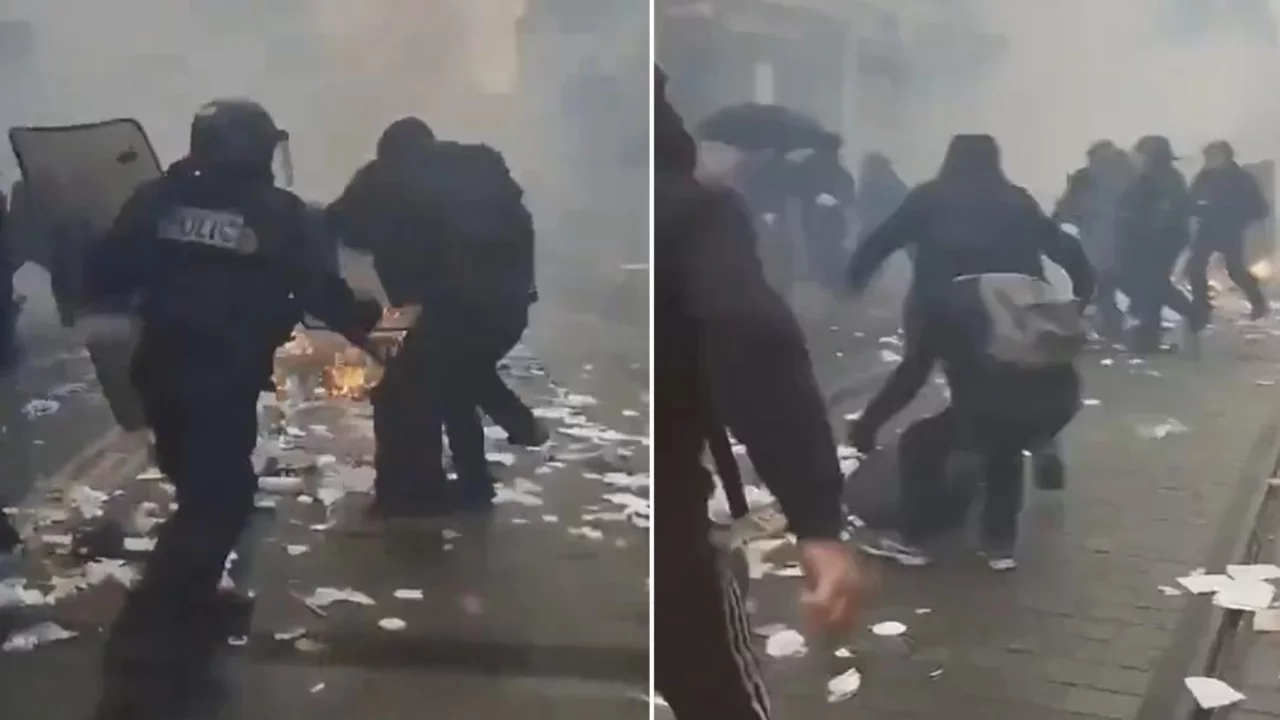 Film değil gerçek! Öğrencilerle polis sokakta karşı karşıya geldi