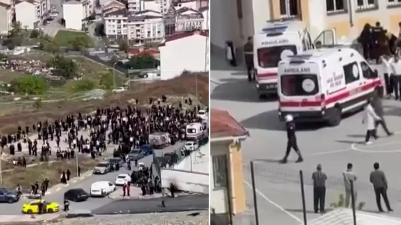 Lisede bı&ccedil;aklı kavga! Ekipler olay yerine sevk edildi