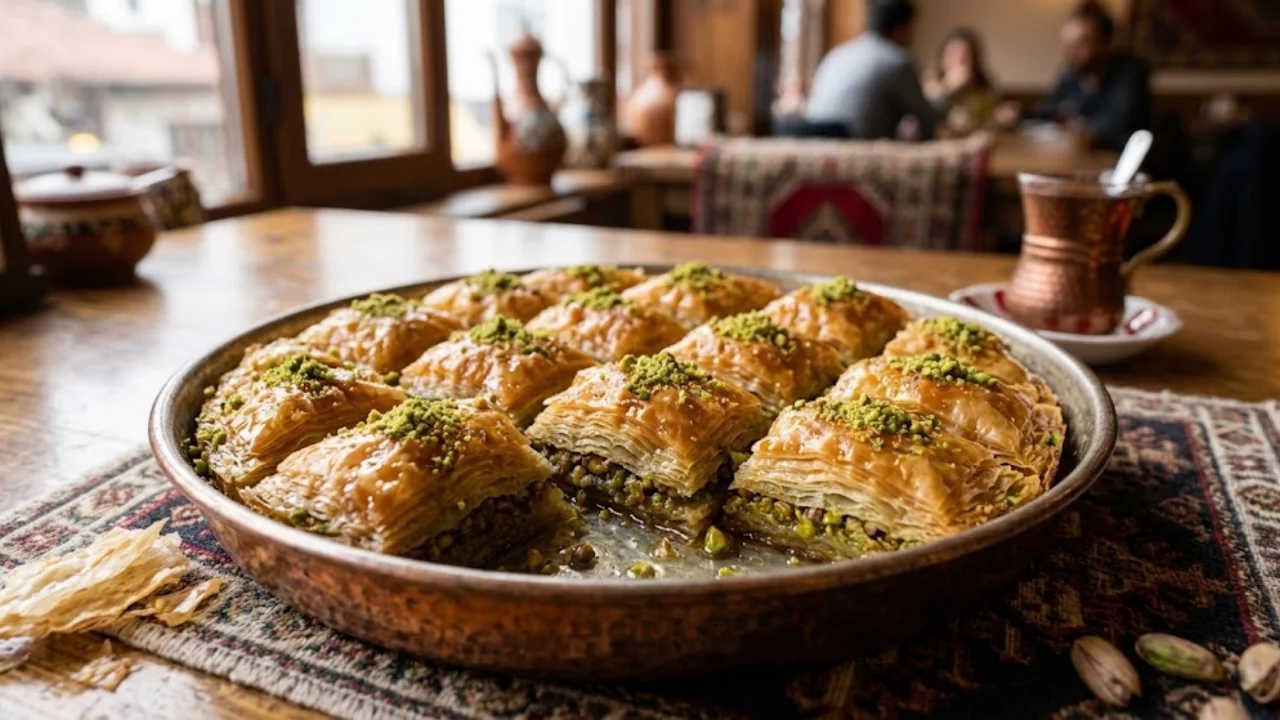 MasterChef Usul&uuml; Urfa Baklavası Tarifi! Kat Kat &Ccedil;ıtır Oluyor, Şerbetini Tam &Ccedil;ekiyor