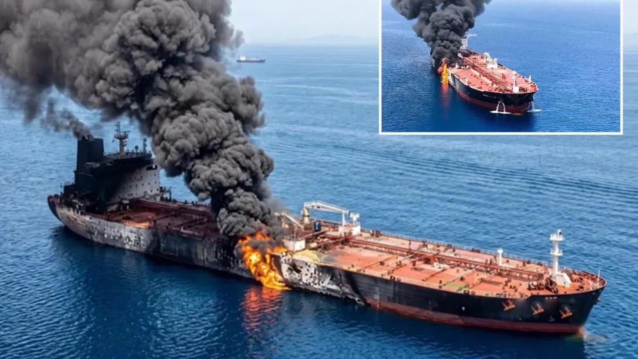 Hürmüz Boğazı'nda büyük patlama! Süper tanker deniz mayınına çarptı
