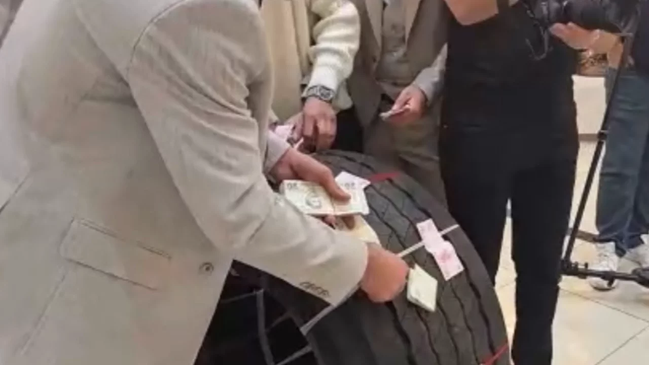 Damada altın yerine tır lastiği taktılar!