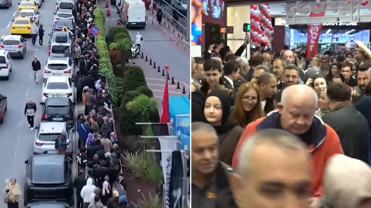 Haberi alan 60 bin kişi AVM'ye koştu! Kuyruğun ucu yok...
