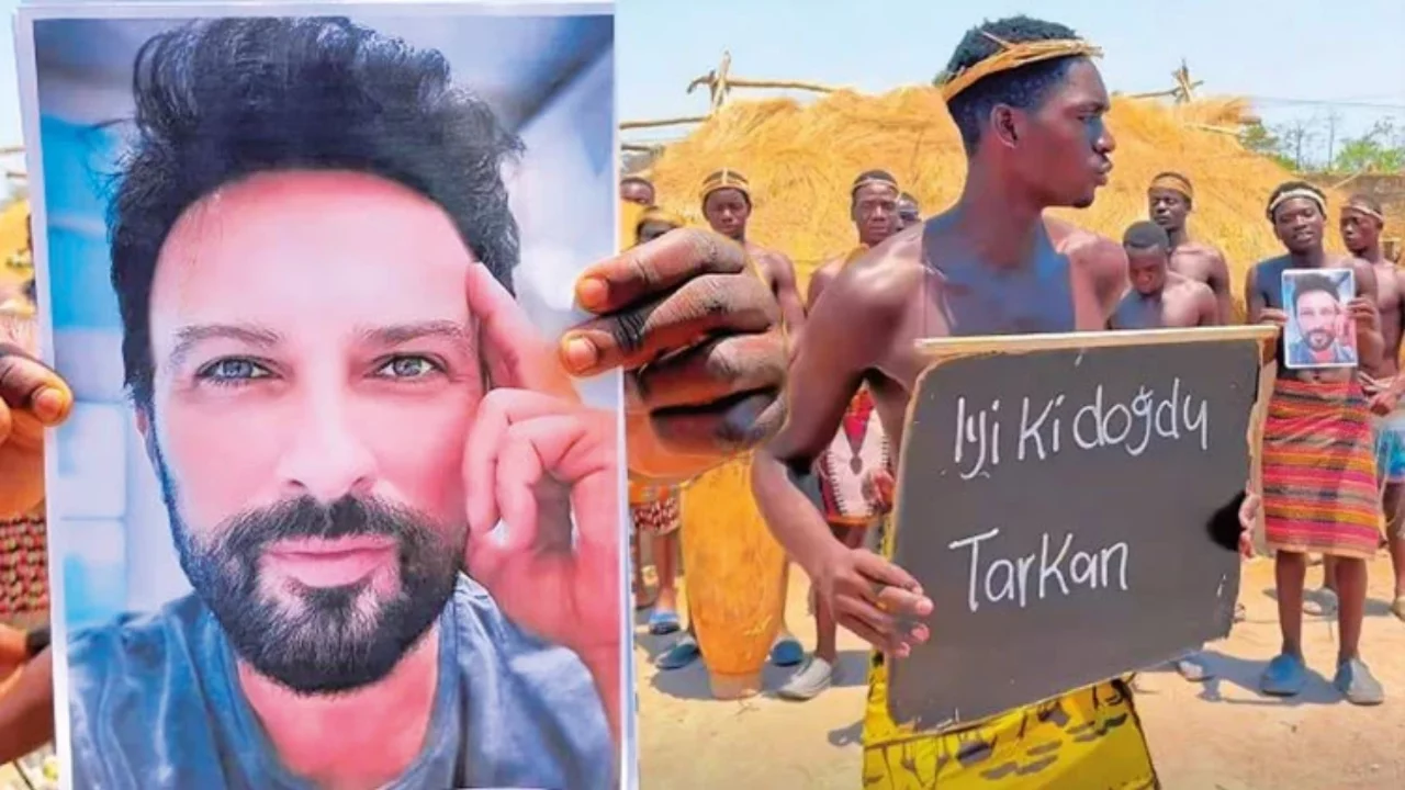 Tarkan'ın 54'&uuml;nc&uuml; yaş g&uuml;n&uuml;ne Afrika'dan s&uuml;rpriz! Megastar'a gelen video dikkat &ccedil;ekti