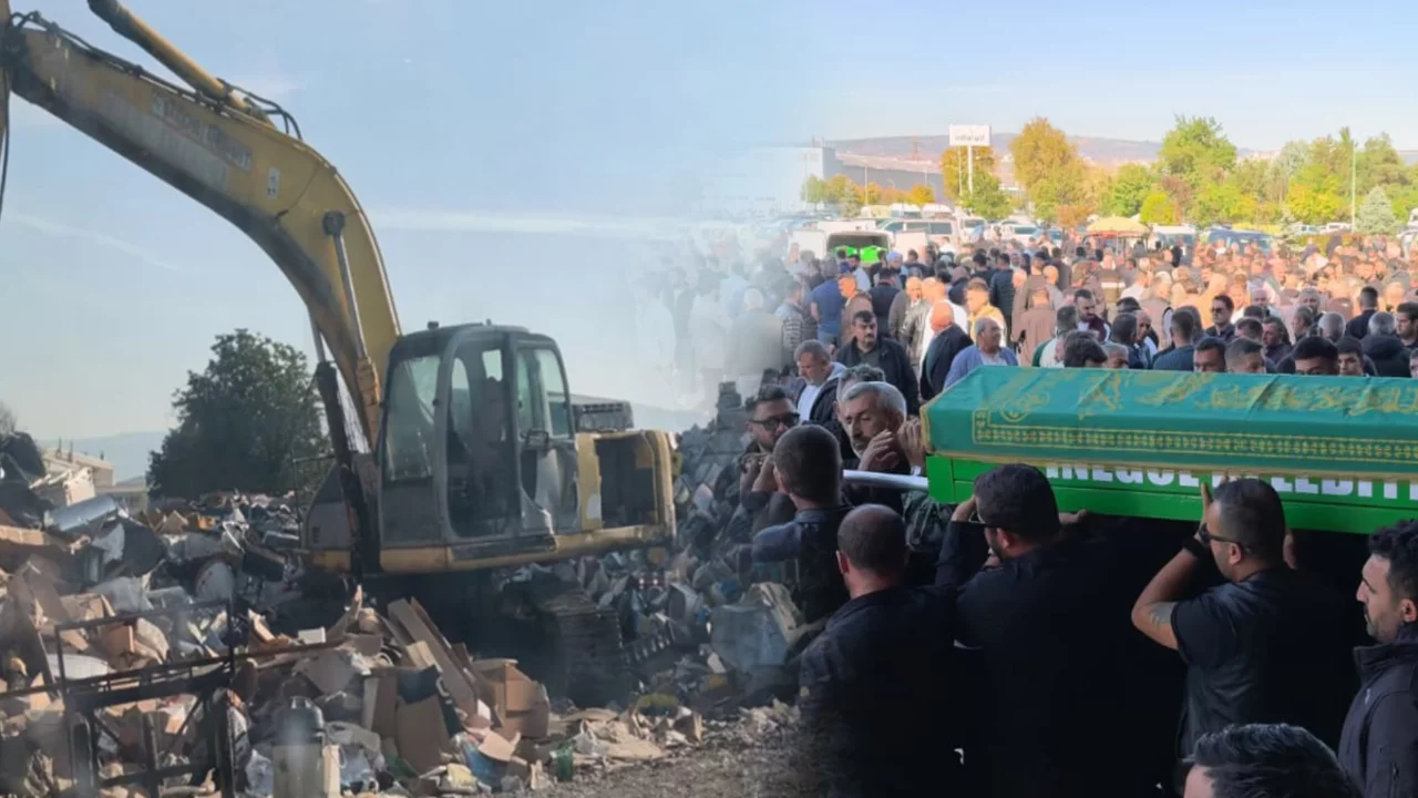 Bursa'da ekskavat&ouml;r kazasıyla gelen acı: Bin kişi saf tuttu
